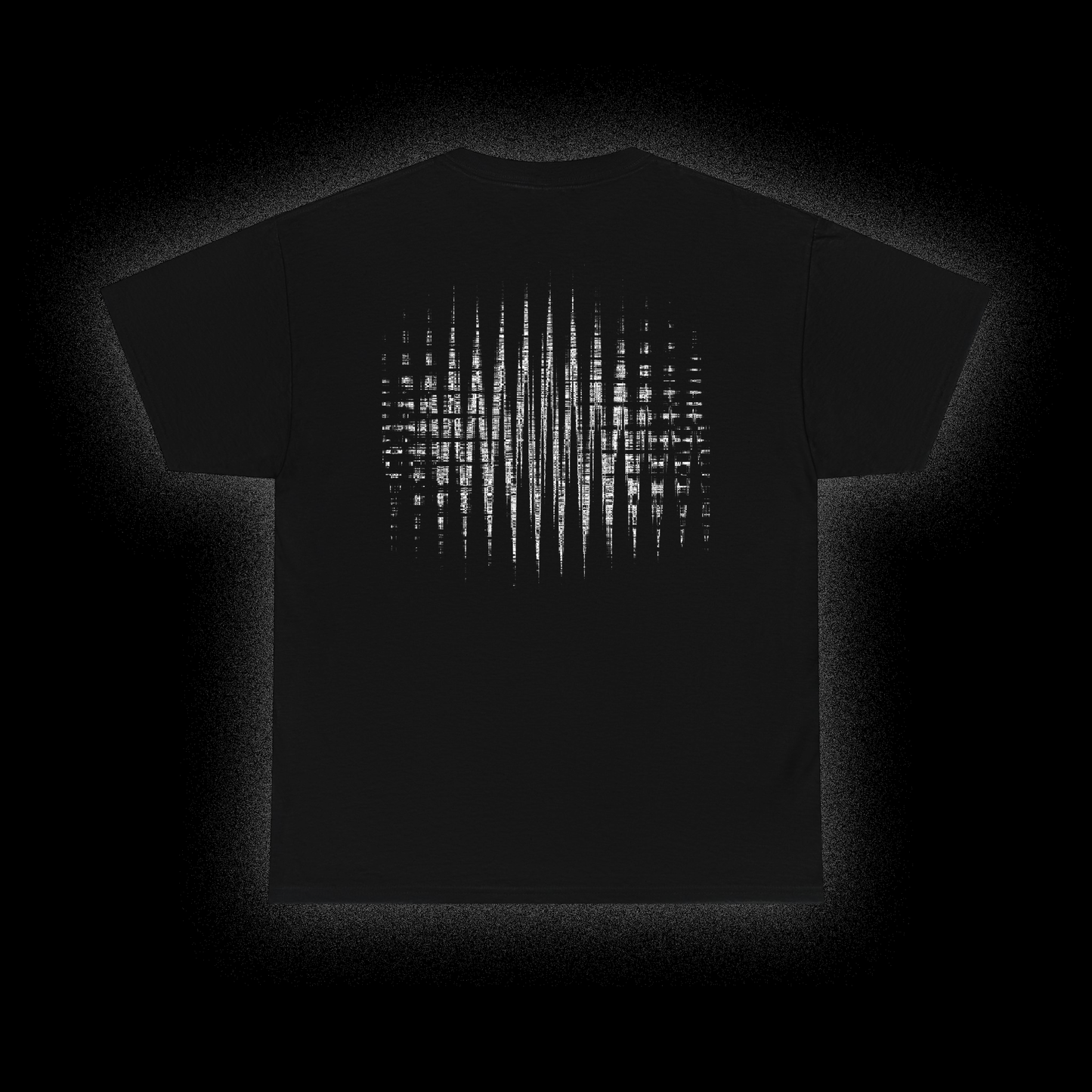 og black double print tee