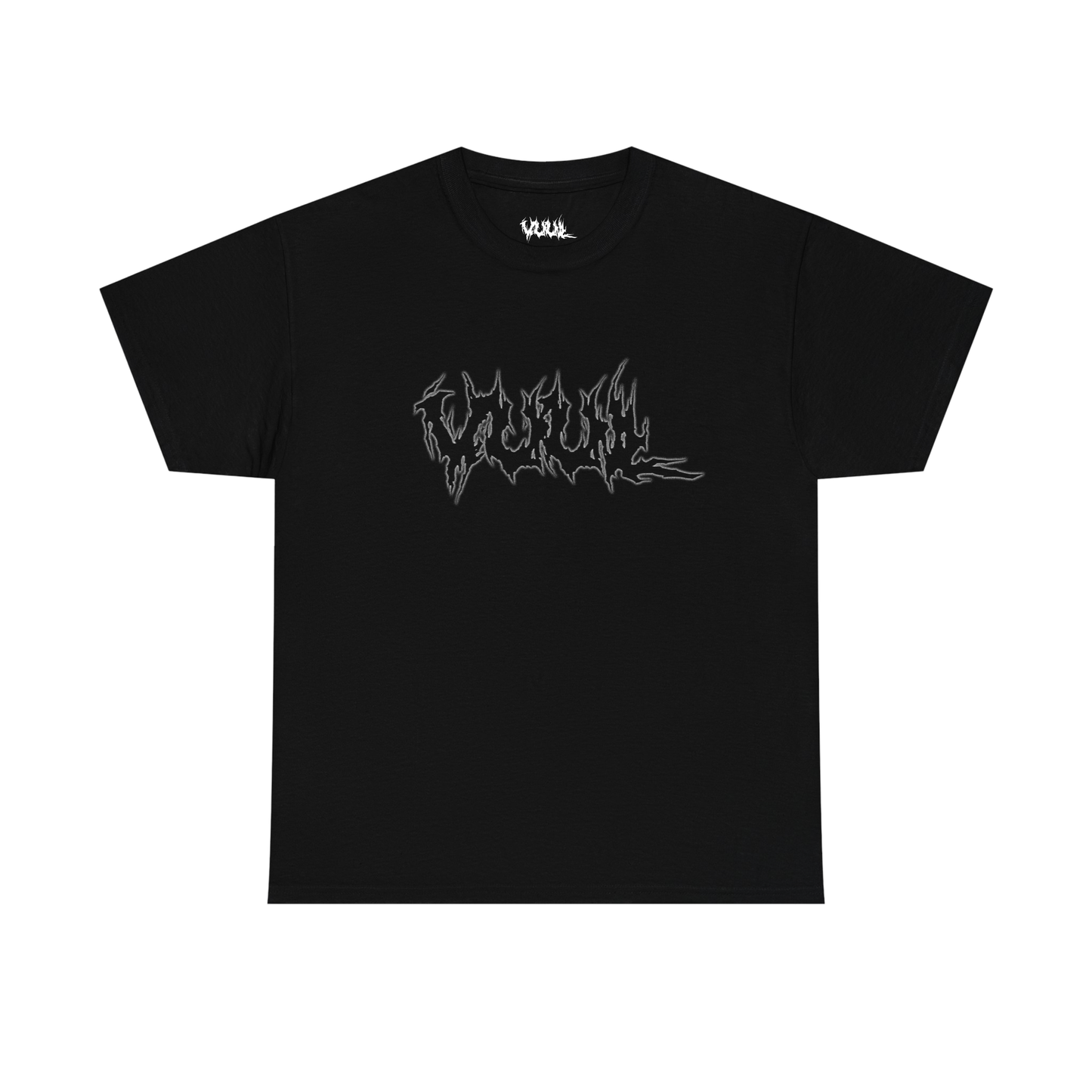 og black double print tee