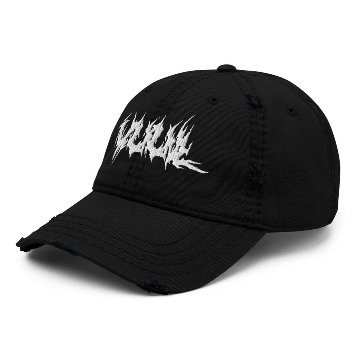 og embroidered distressed hat