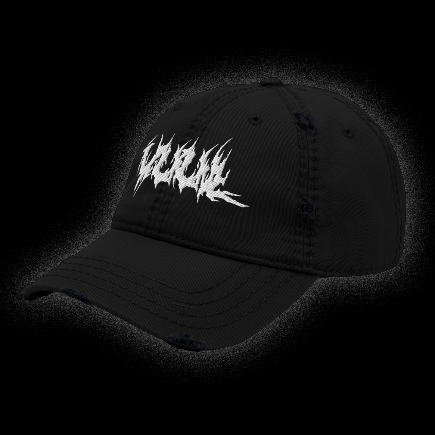 og embroidered distressed hat